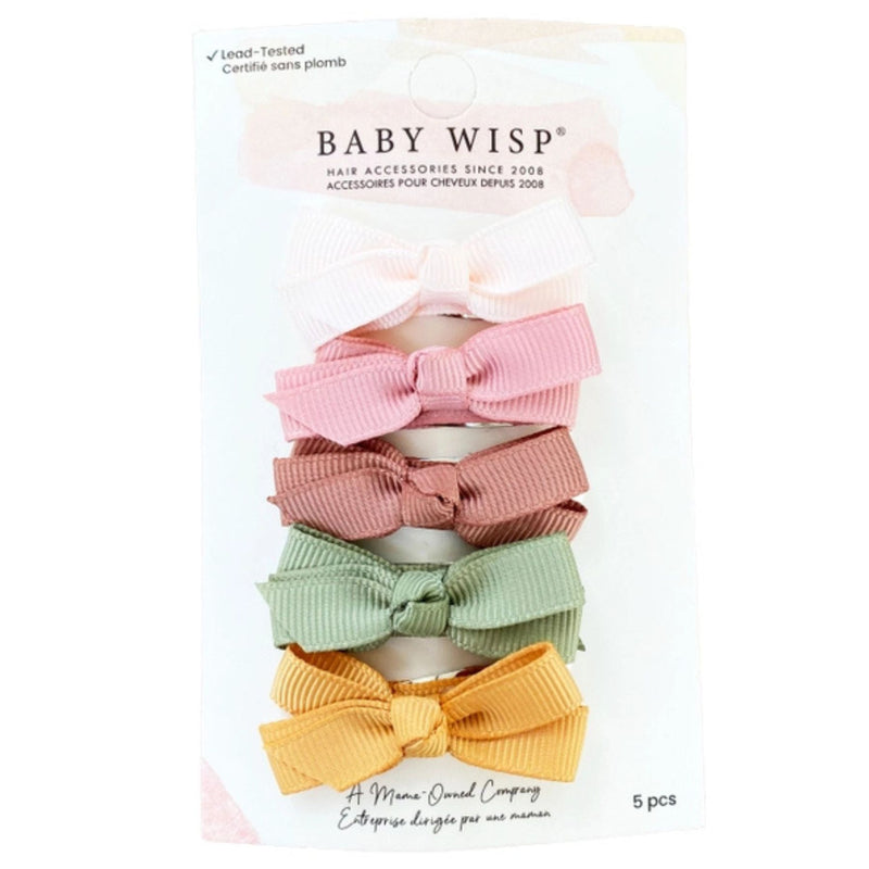 Chelsea Boutique Grosgrain Bows 5 Pack Snap Clips