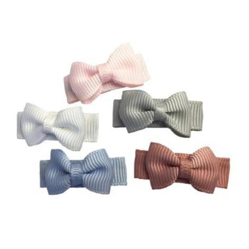 Tiny Tuxedo Bows 5 Pack Snap Clips
