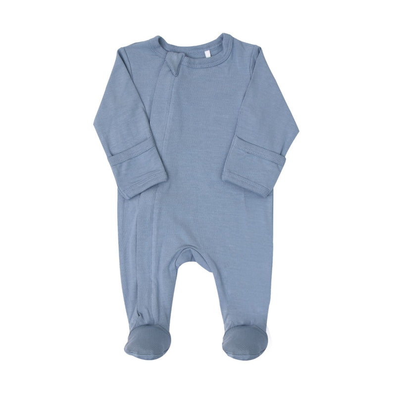 Modal Zipper Footie, Solids