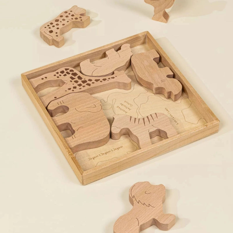 Wooden Balance Puzzle - Safari