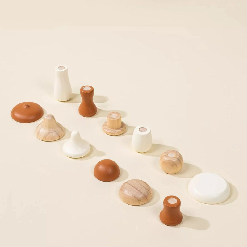 Wooden Mushrooms Playset