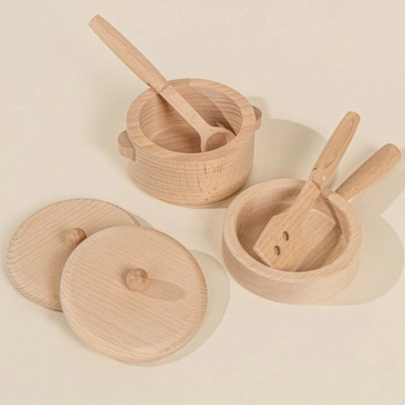 Wooden Pots and Pans Playset