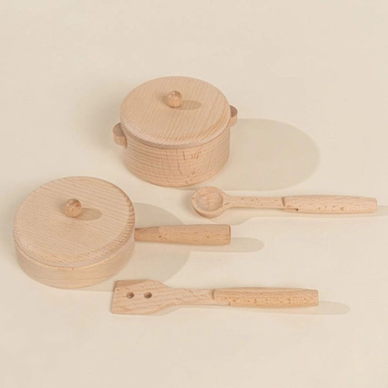 Wooden Pots and Pans Playset