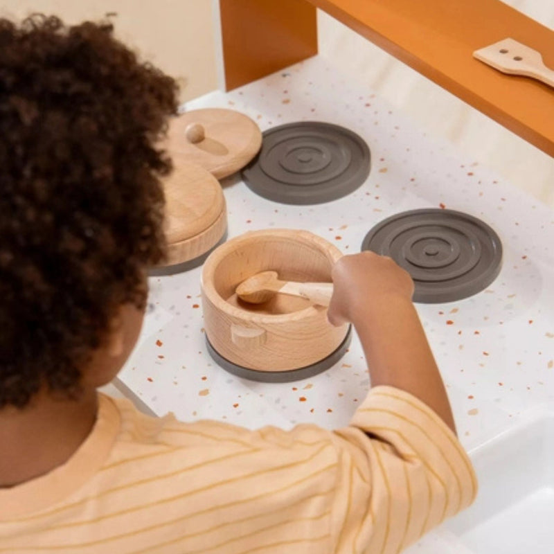 Wooden Pots and Pans Playset