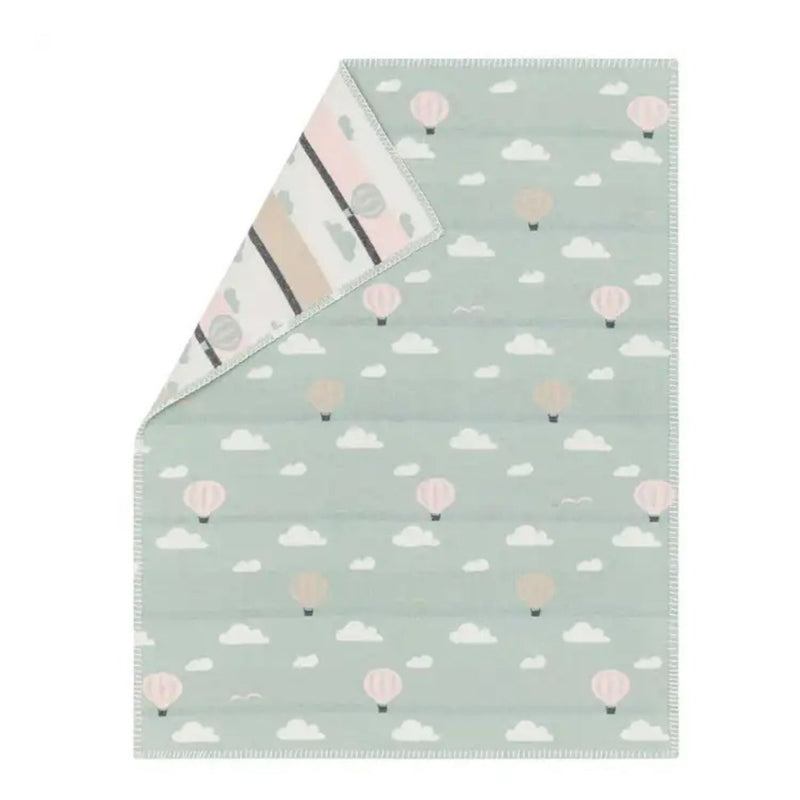 Lena Organic Baby Flannel Blanket - Hotair Balloons