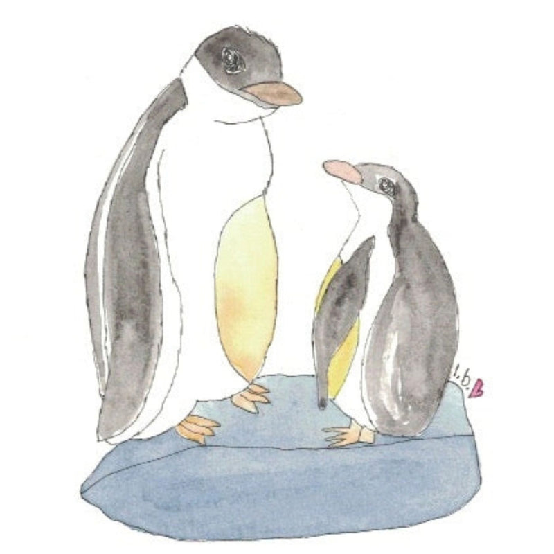 Penguin Mommy and Baby, Baby Card