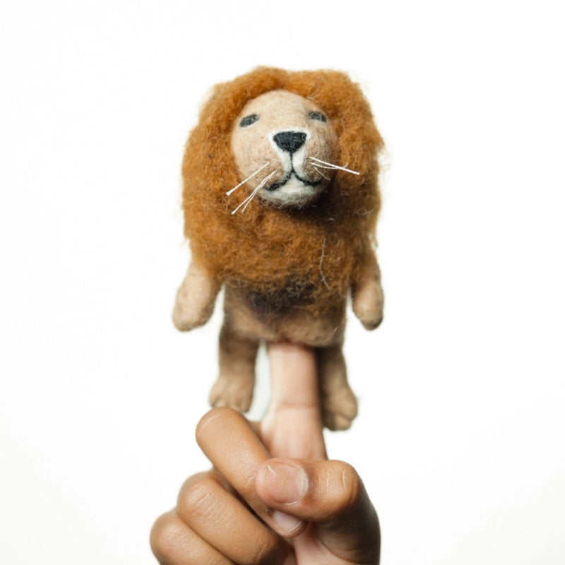 Felt Lion Finger Puppet
