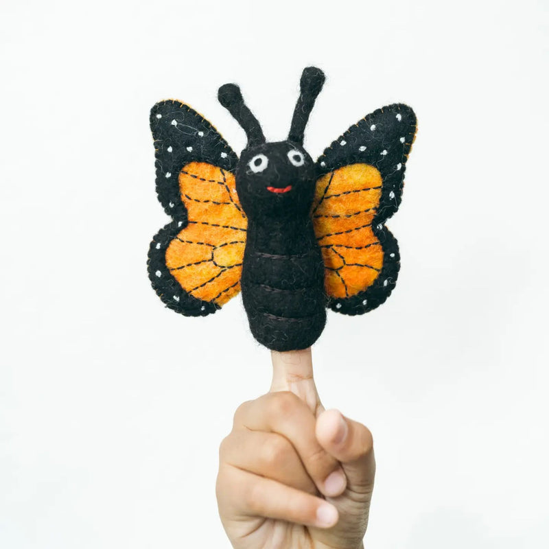 Felt Monarch Butterfly Finger Puppet