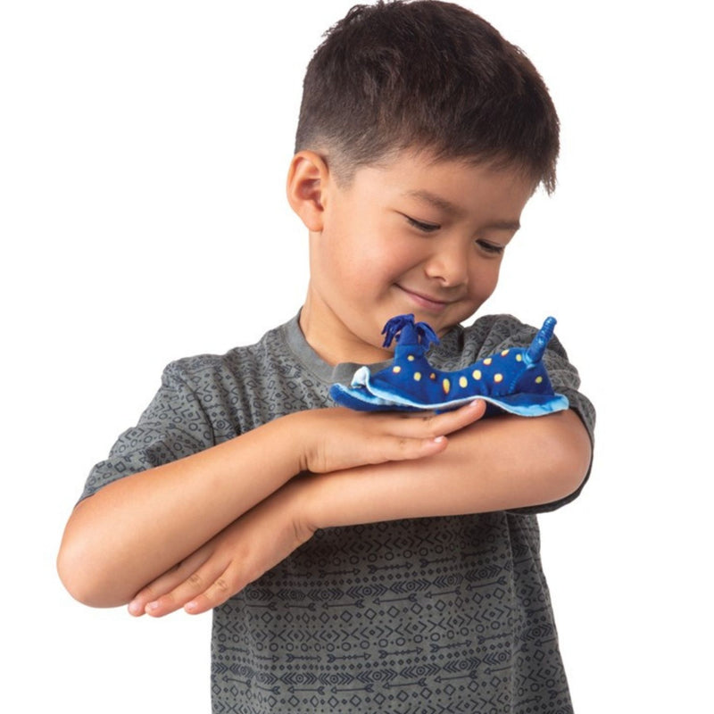 Mini Blue Nudibranch Finger Puppet