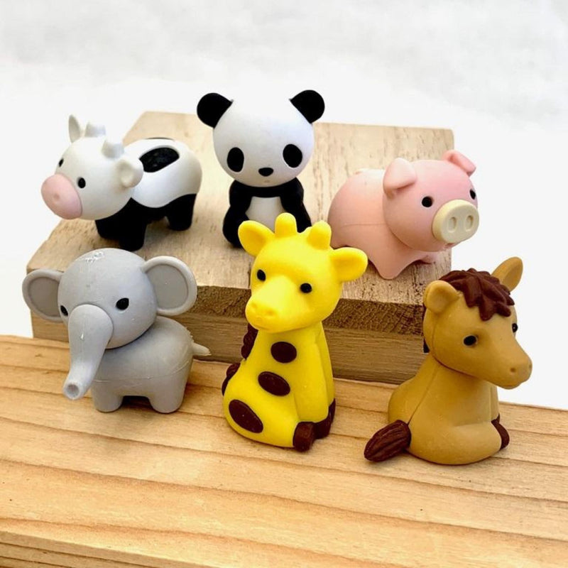 Puzzle Erasers,  Zoo Animal Set