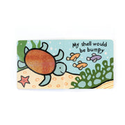 Children's book titled 'If I were a turtle' with a turtle illustration with touch and feel sensory experience for babies.