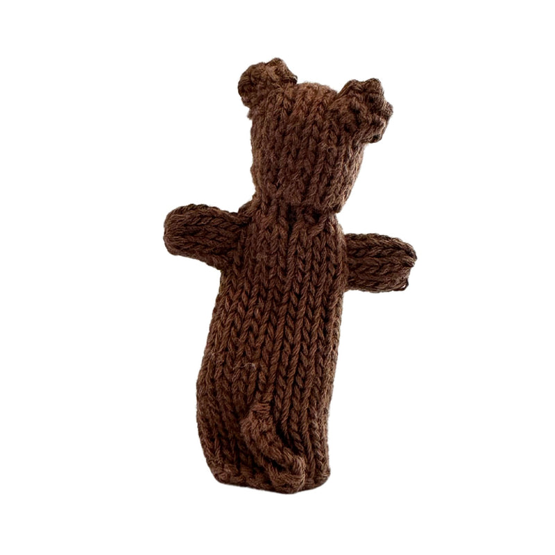 Organic Cotton Finger Puppet - Bear