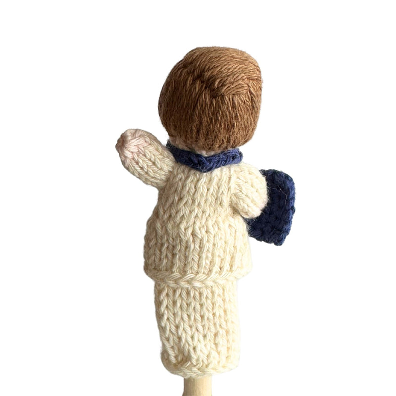 Organic Cotton Finger Puppet - Doctor
