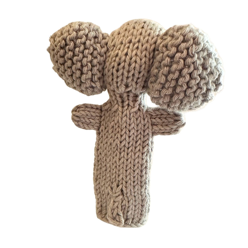Organic Cotton Finger Puppet - Elephant