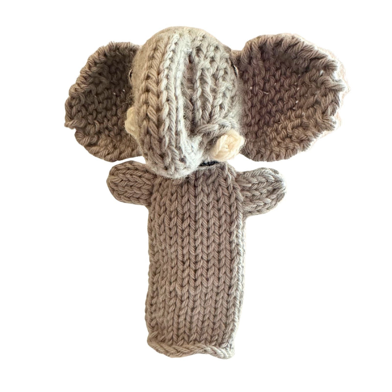 Organic Cotton Finger Puppet - Elephant