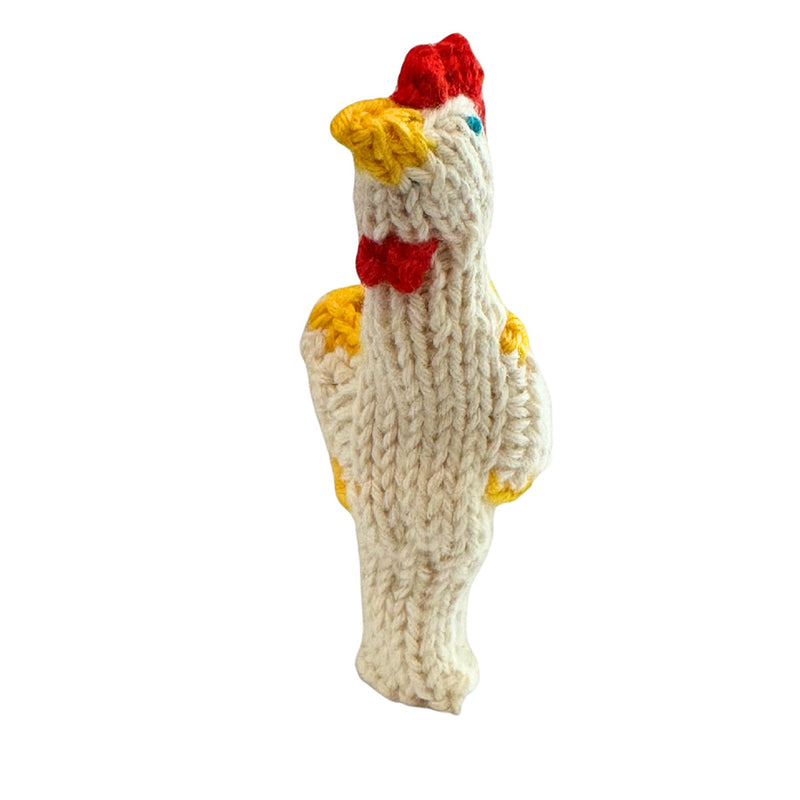 Organic Cotton Finger Puppet - Hen