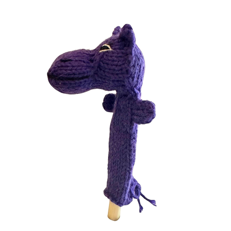 Organic Cotton Finger Puppet - Hippo