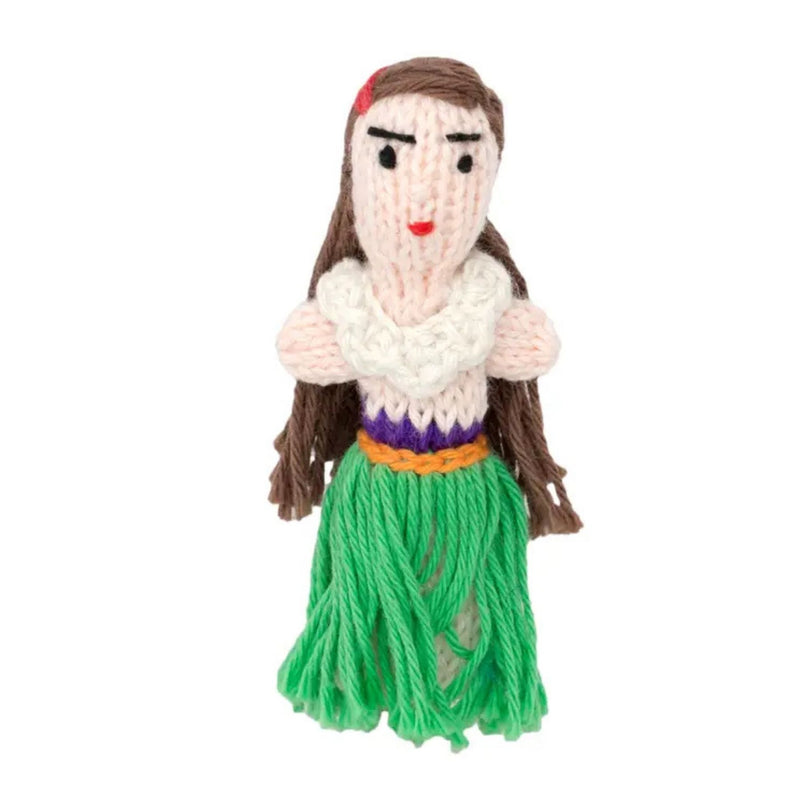 Organic Cotton Finger Puppet - Hula Girl