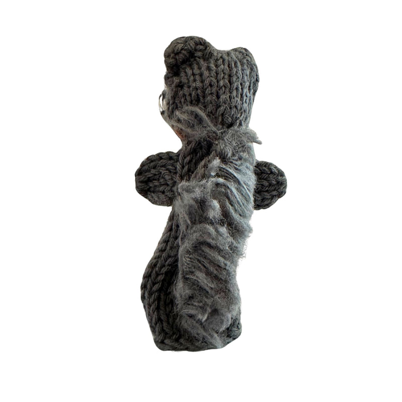 Organic Cotton Finger Puppet - Wolf