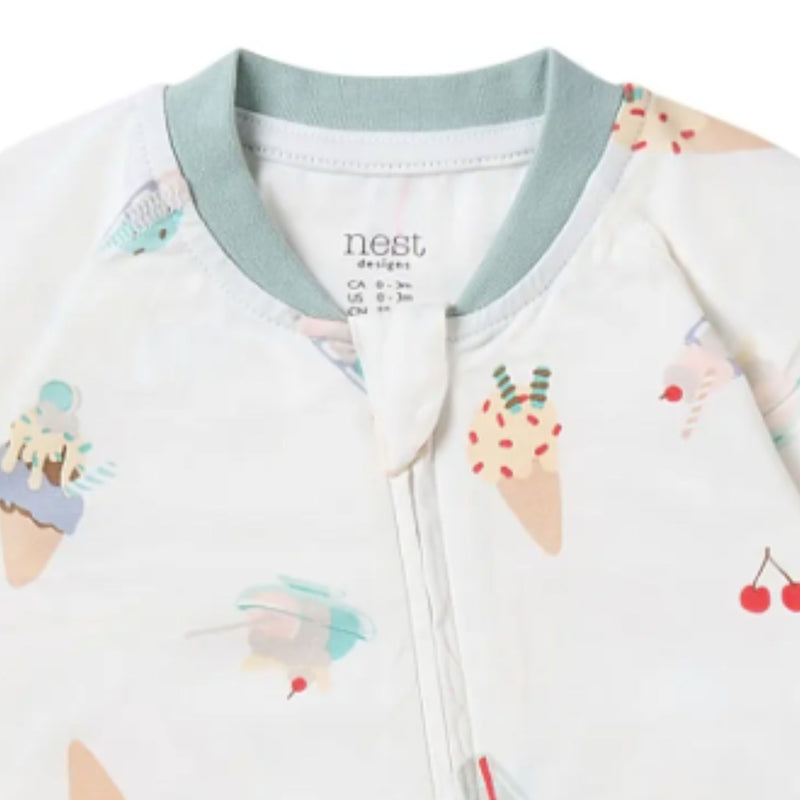 Bamboo Avocado Jersey Footed Sleeper