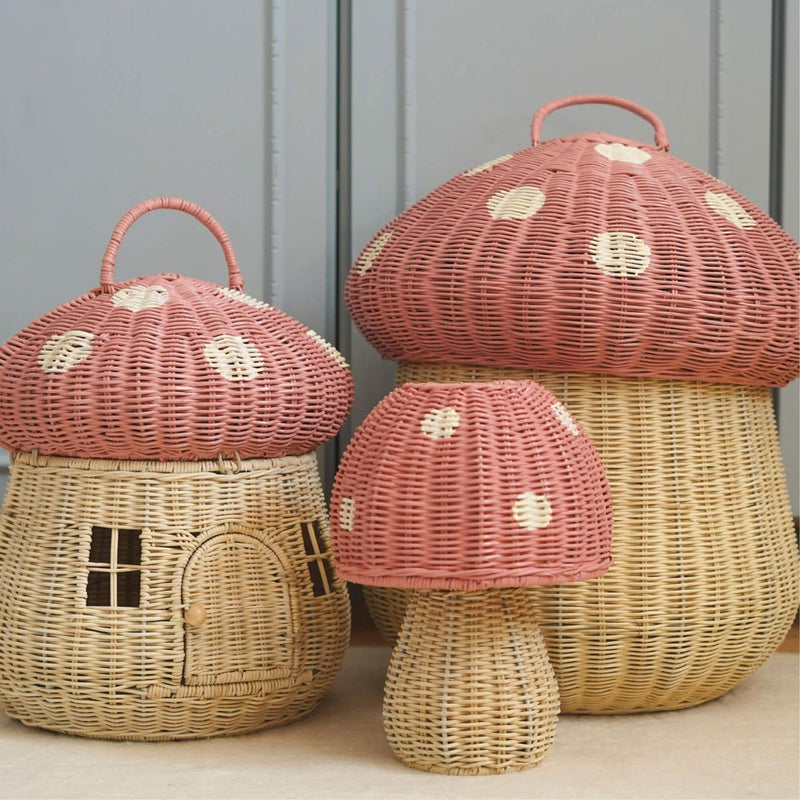 Rattan Mushroom Storage Basket