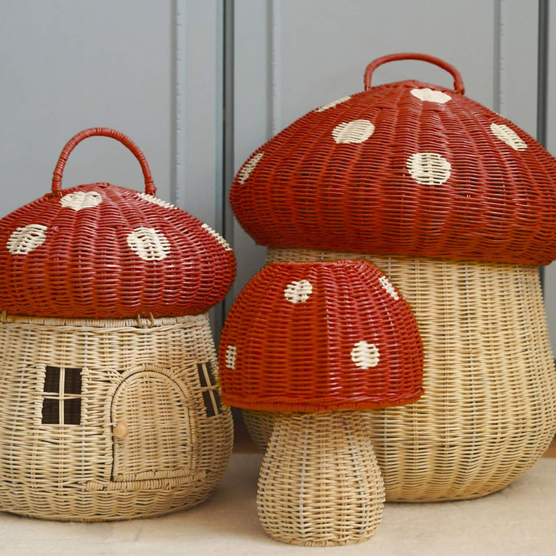 Rattan Mushroom Storage Basket