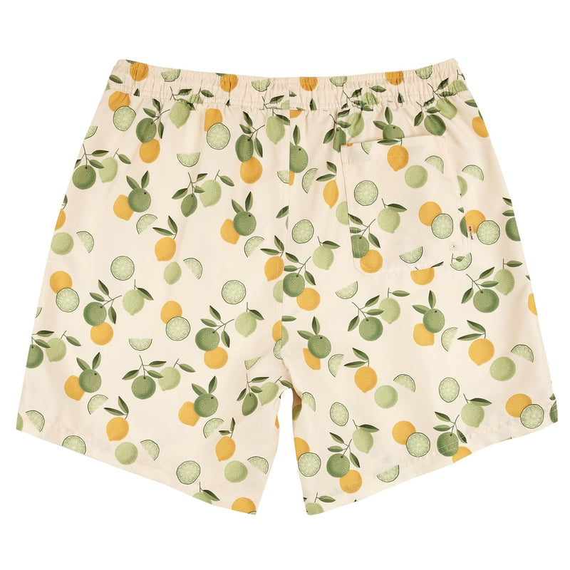Citrus Print Swim Trunks