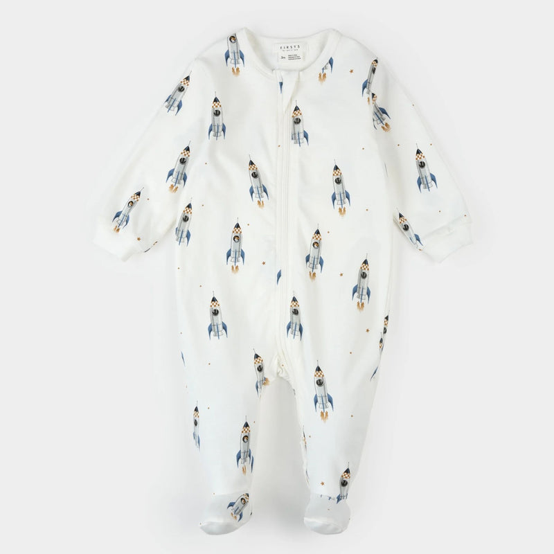 Rocket Print, Footed Sleeper