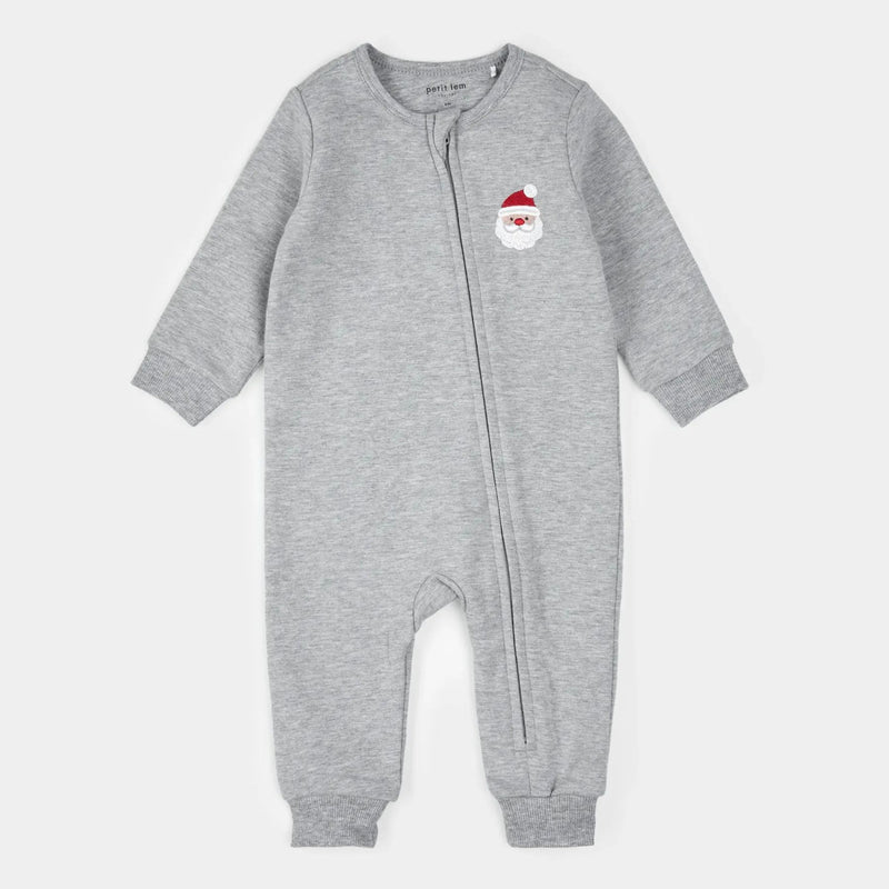 Heather Grey Santa Baby Playsuit