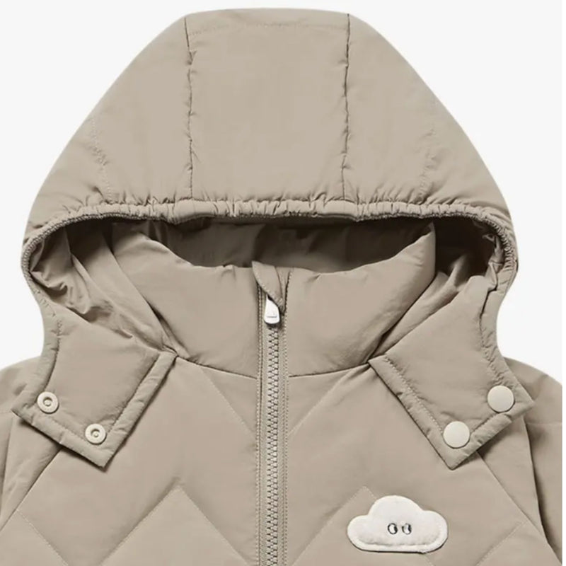 Recycled Nylon Taslon Kids Quilted Down Jacket