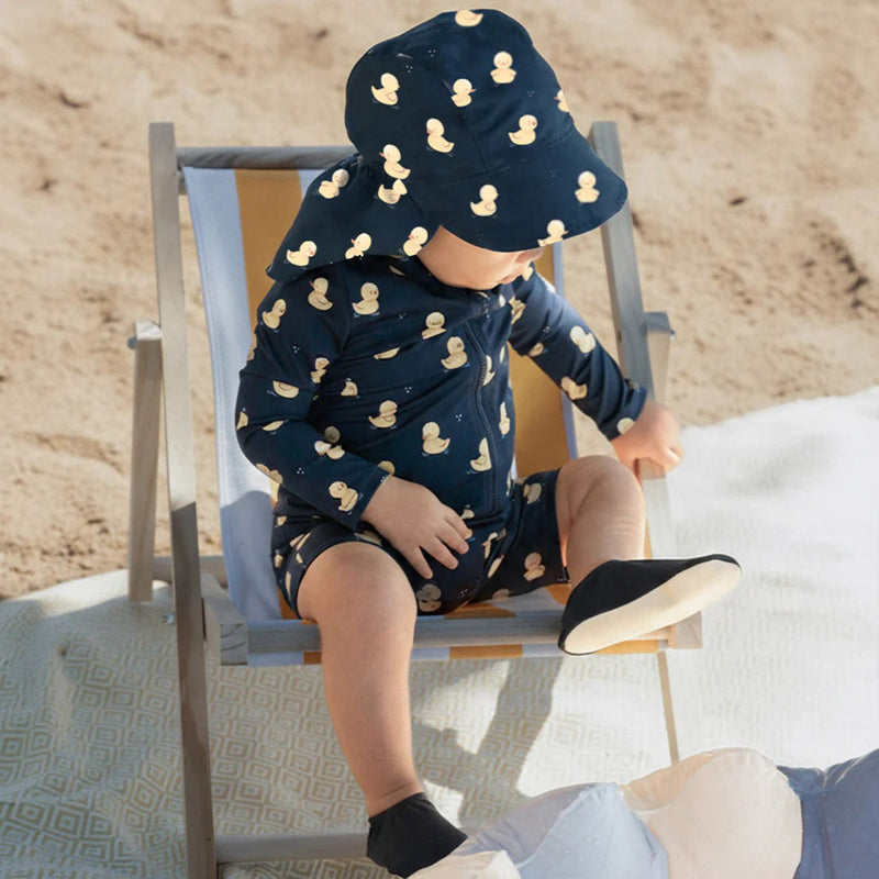 Rubber Ducks on Navy Flap Hat