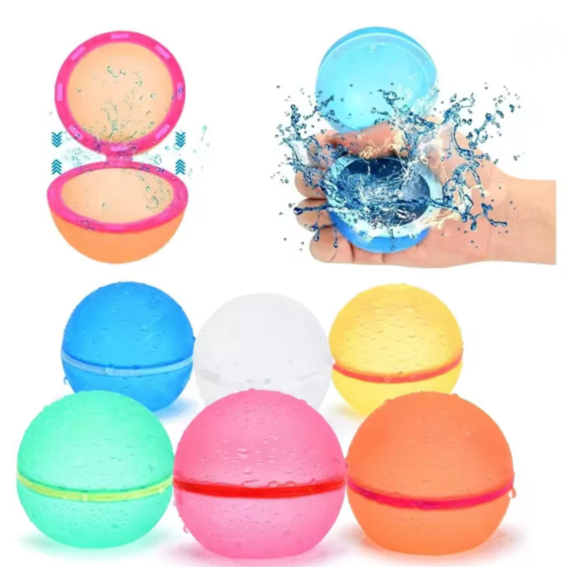 Reusable Silicone Water Balls, Magnet Closures - 6 Pack