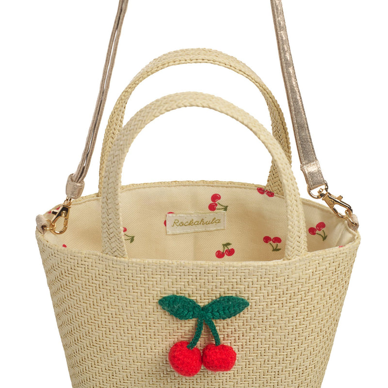 Crochet Cherry Basket Bag
