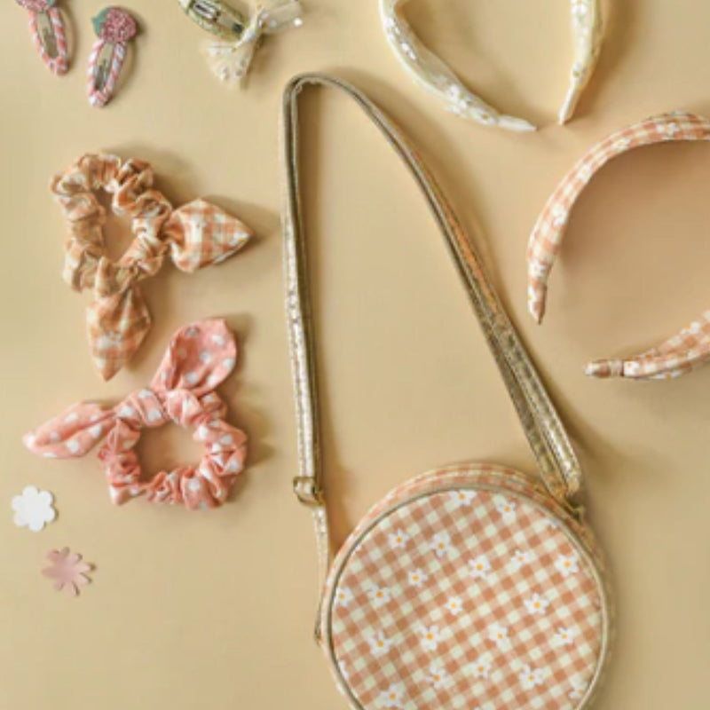 Daisy Gingham Bunny Ears Scrunchies