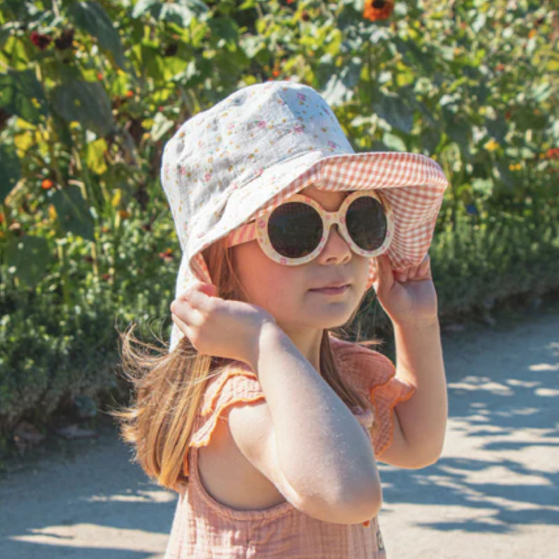 Tine Blossom Pleated Reversible Sun Hat