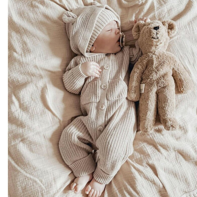 Organic Floppy Animals, Small Bear Beige