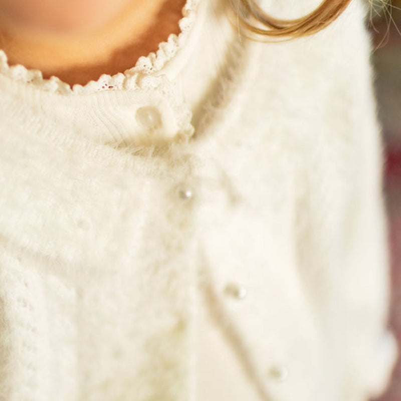White Fluffy Cardigan