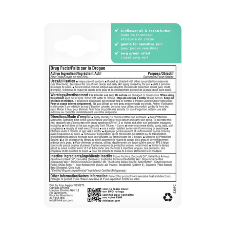 Kids Mineral Based Sunscreen Stick SPF 30