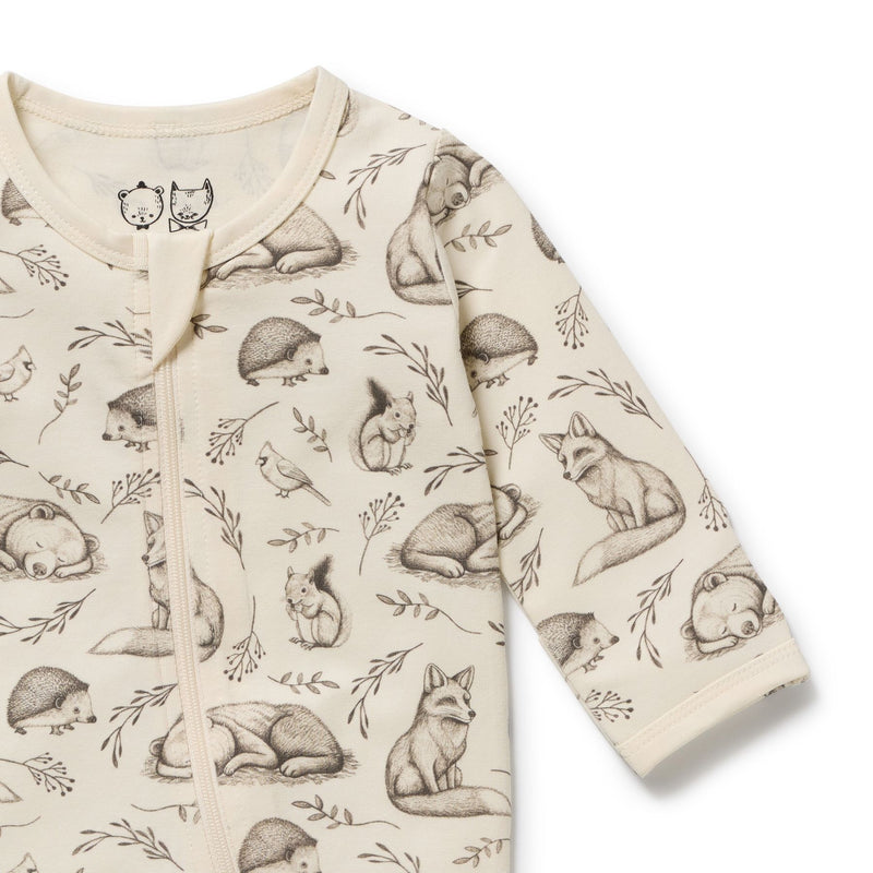 Foxglove Forest Organic Zipsuit