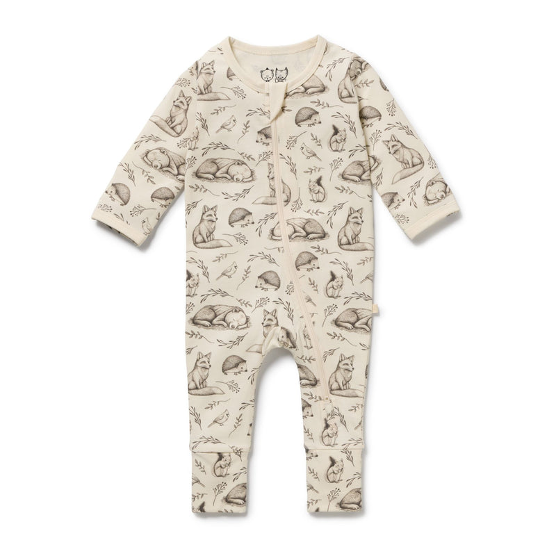 Foxglove Forest Organic Zipsuit