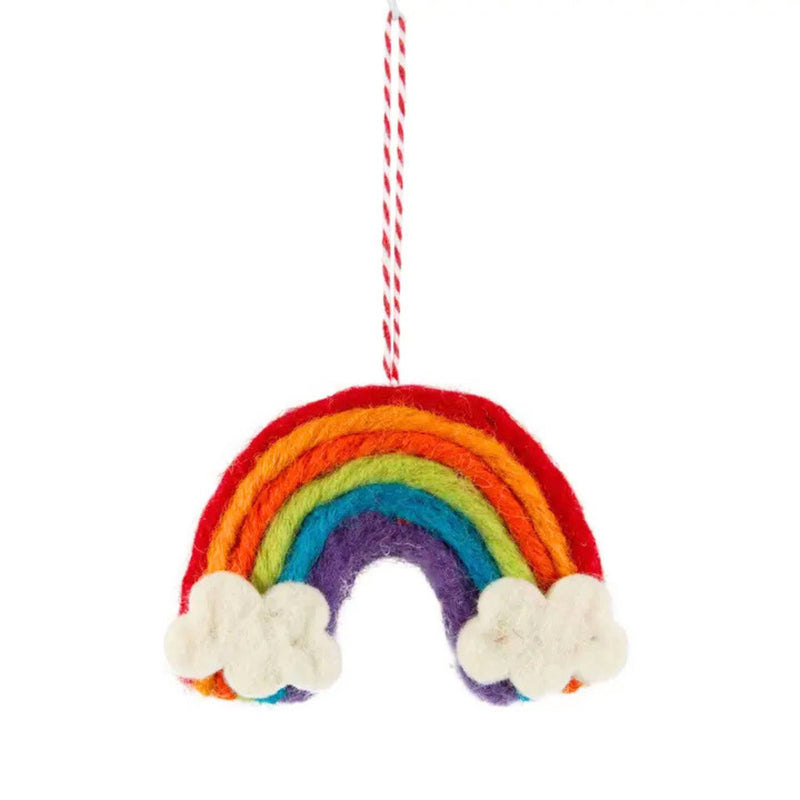 Wool Felt Rainbow Ornament
