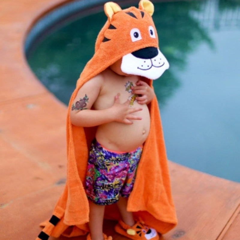Kids Hooded Towel - Tiger