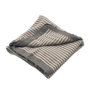 Organic Baby Blanket, Grey Stripe-Pebble Child-Simply Green Baby