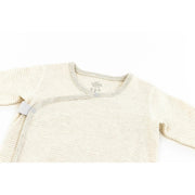 Nest Designs Organic Cotton Long Sleeve Kimono + Harem Pant Set - Light Grey-Simply Green Baby