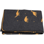 David Fussenegger Juwel Kids Flannel Blanket - Dinosaurs Allover-Simply Green Baby