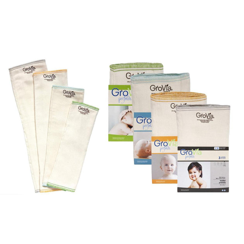 GroVia Prefold Cloth Diaper Inserts-Simply Green Baby