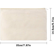 Multi-Purpose Natural Cotton CanvasZipper Pouch-Simply Green Baby