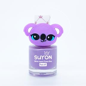 Suyon Peel Off Kids Nail Polish - Koala, Purple-Simply Green Baby